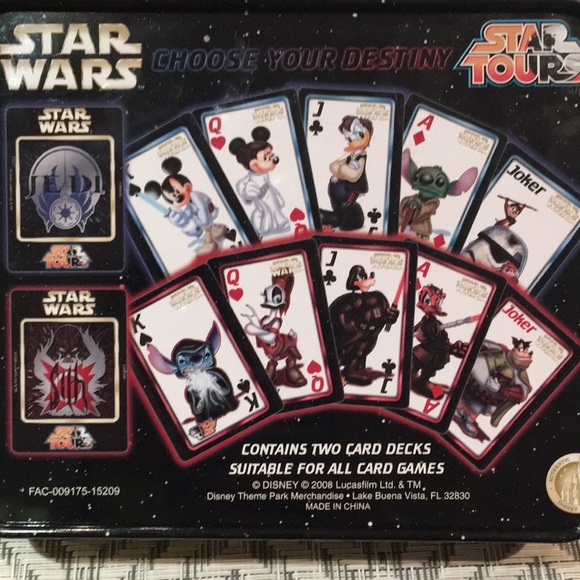 STAR WARS- two card decks suitable for all games. Featuring Disney characters - Picture 2 of 4